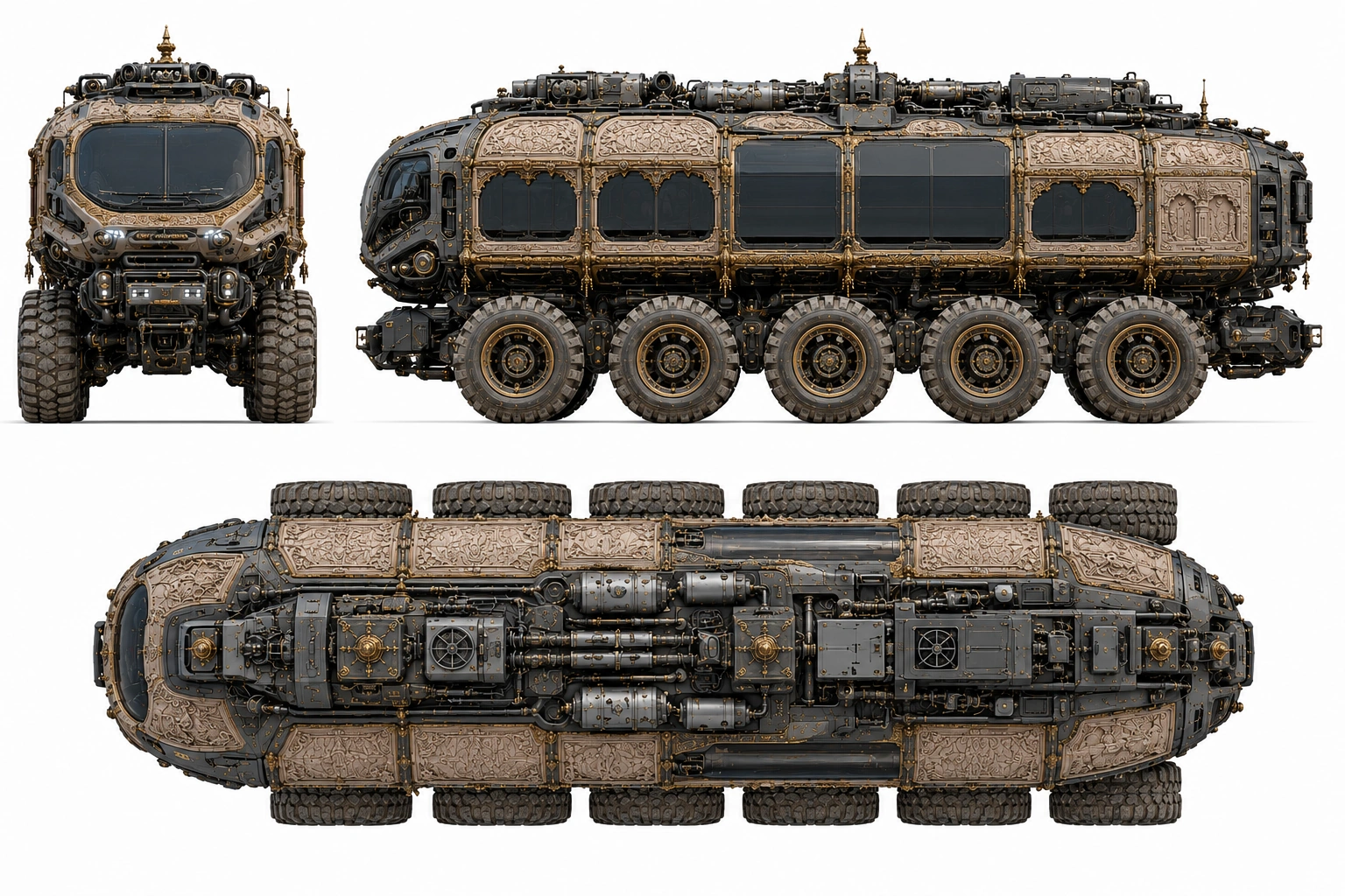 Multi-view transport design sheet