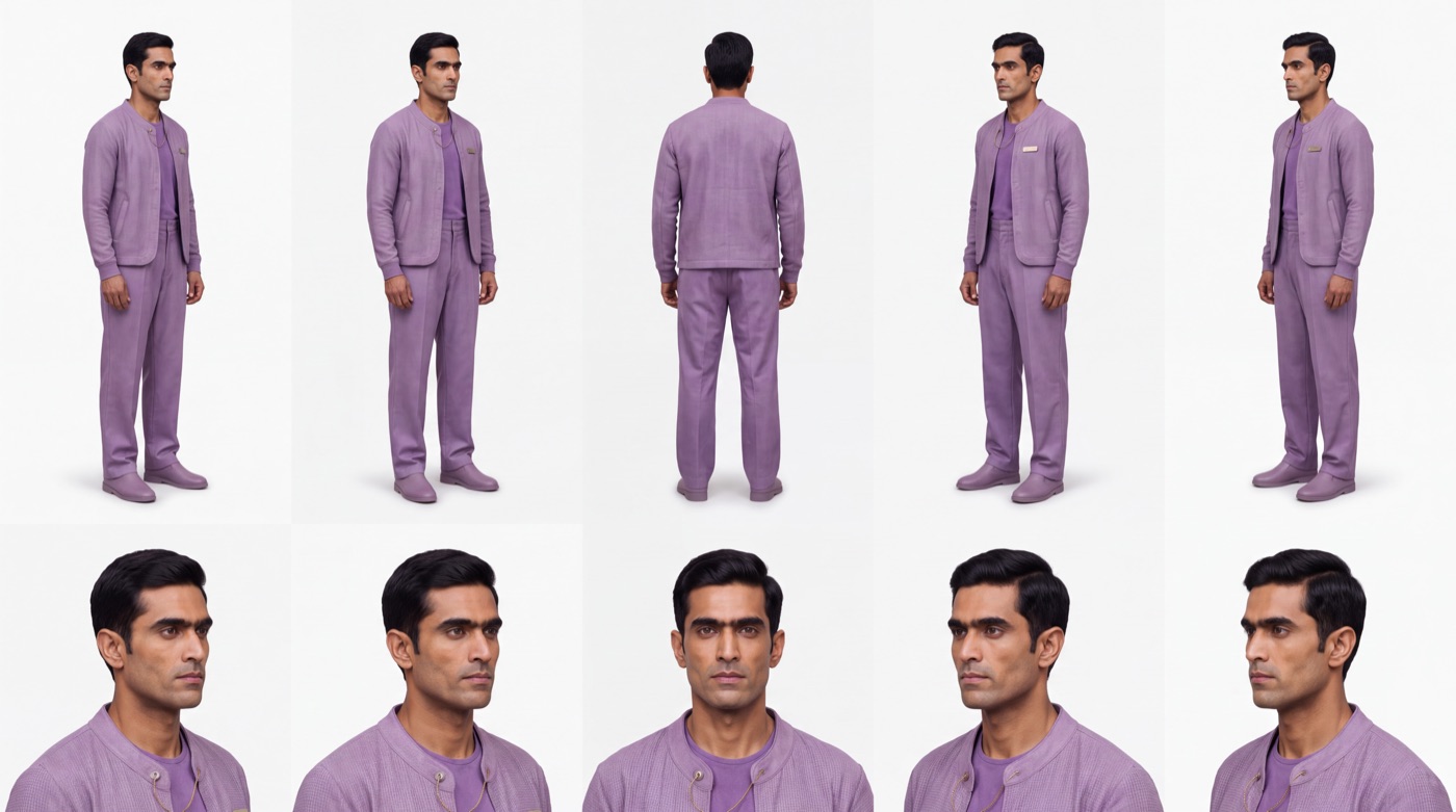 Karma Inc. clerk character continuity sheet