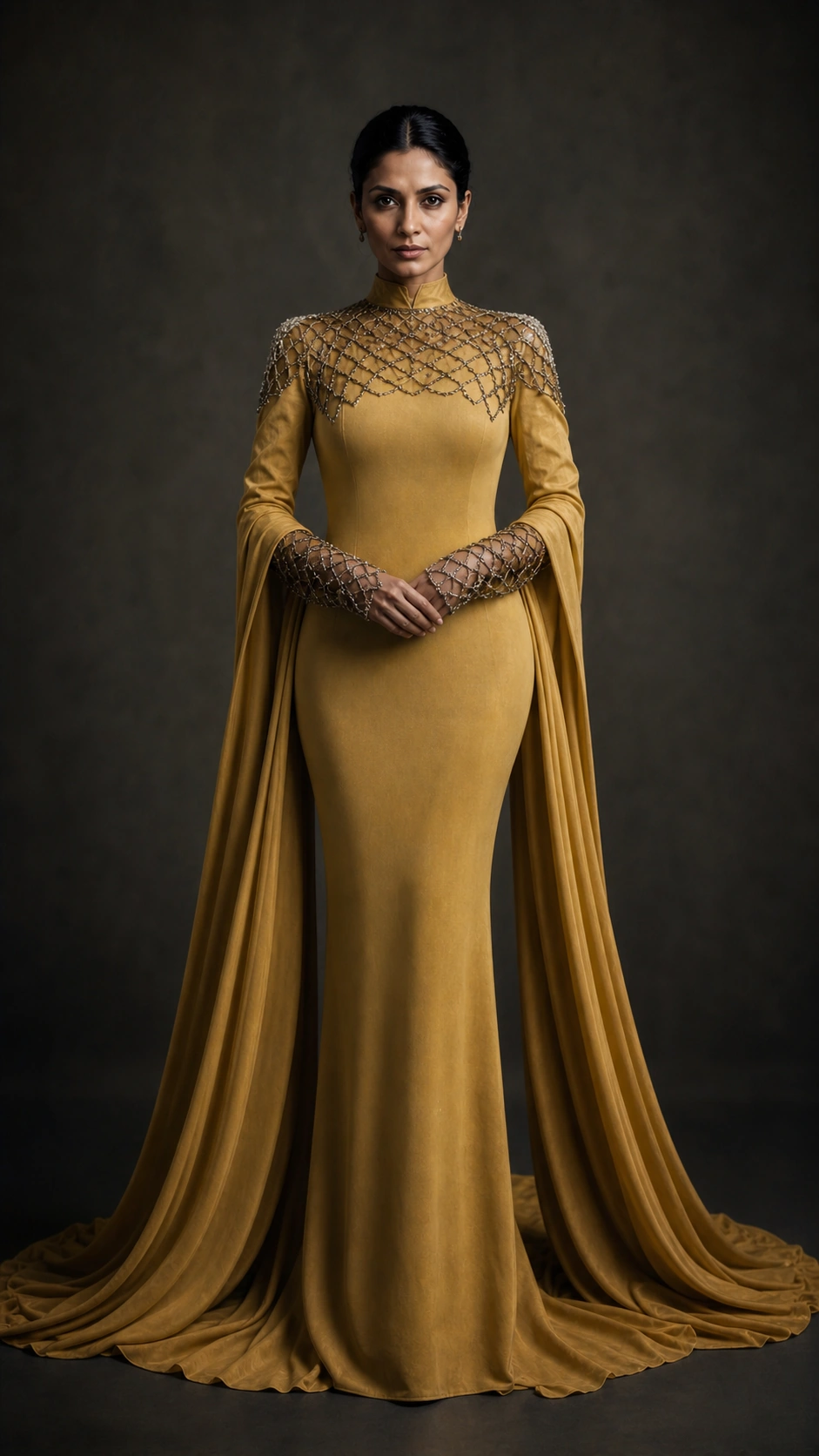 Gold gown character visual development